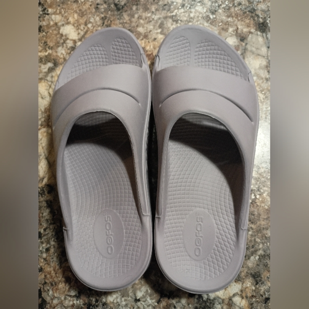 OOFOS Purple Slides with Cushioned Comfort